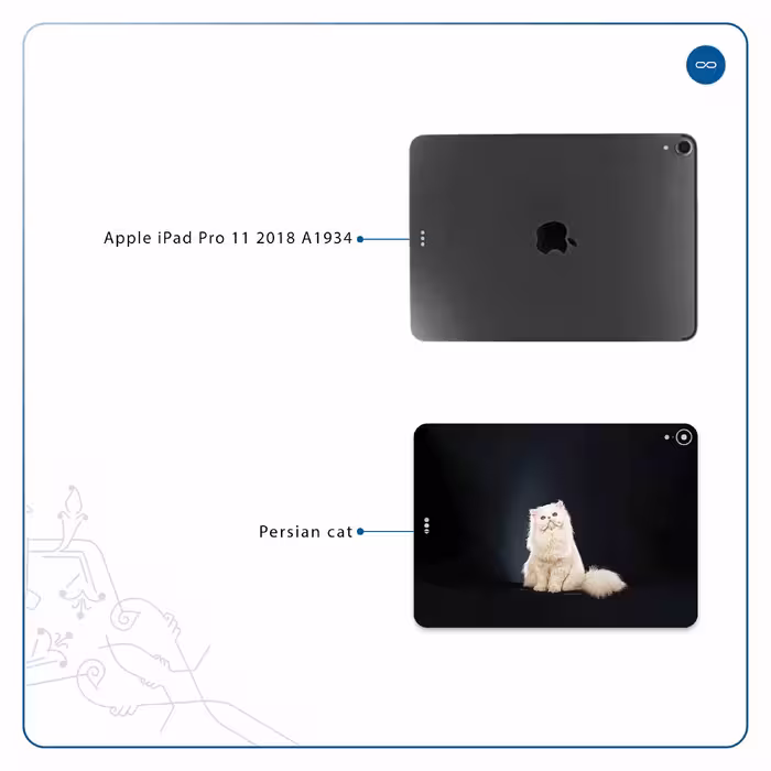 برچسب پوششی ماهوت مدل Persian cat مناسب برای تبلت اپل iPad Pro 11 2018 A1934