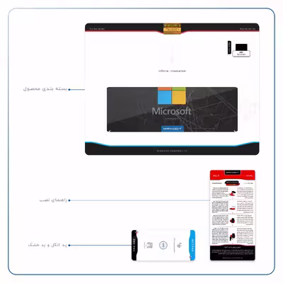 برچسب پوششی ماهوت مدل Microsoft-Logo مناسب برای تبلت اچ تی سی Nexus 9 2014