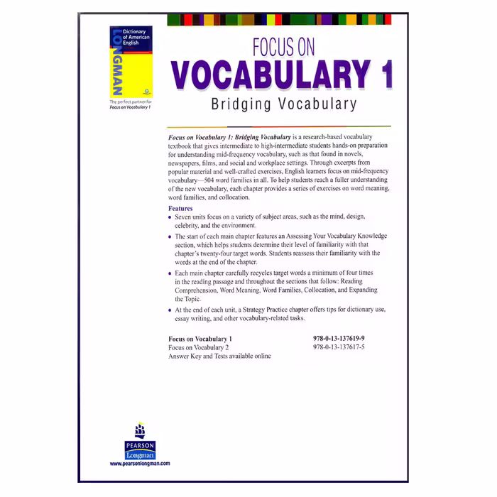 کتاب Focus on Vocabulary 1 اثر Diane Schmitt انتشارات هدف نوین