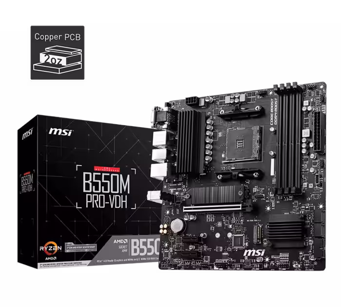 مادربرد ام اس آی مدل B550M PRO-VDH سوکت AM4