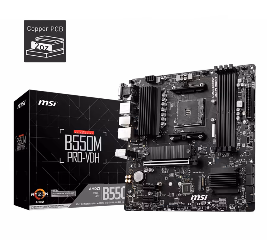 مادربرد ام اس آی مدل B550M PRO-VDH سوکت AM4
