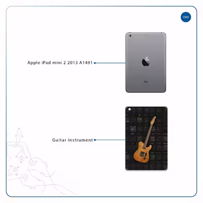 برچسب پوششی ماهوت مدل Guitar-Instrument مناسب برای تبلت اپل iPad mini 2 2013 A1491