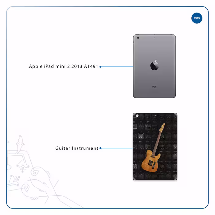 برچسب پوششی ماهوت مدل Guitar-Instrument مناسب برای تبلت اپل iPad mini 2 2013 A1491