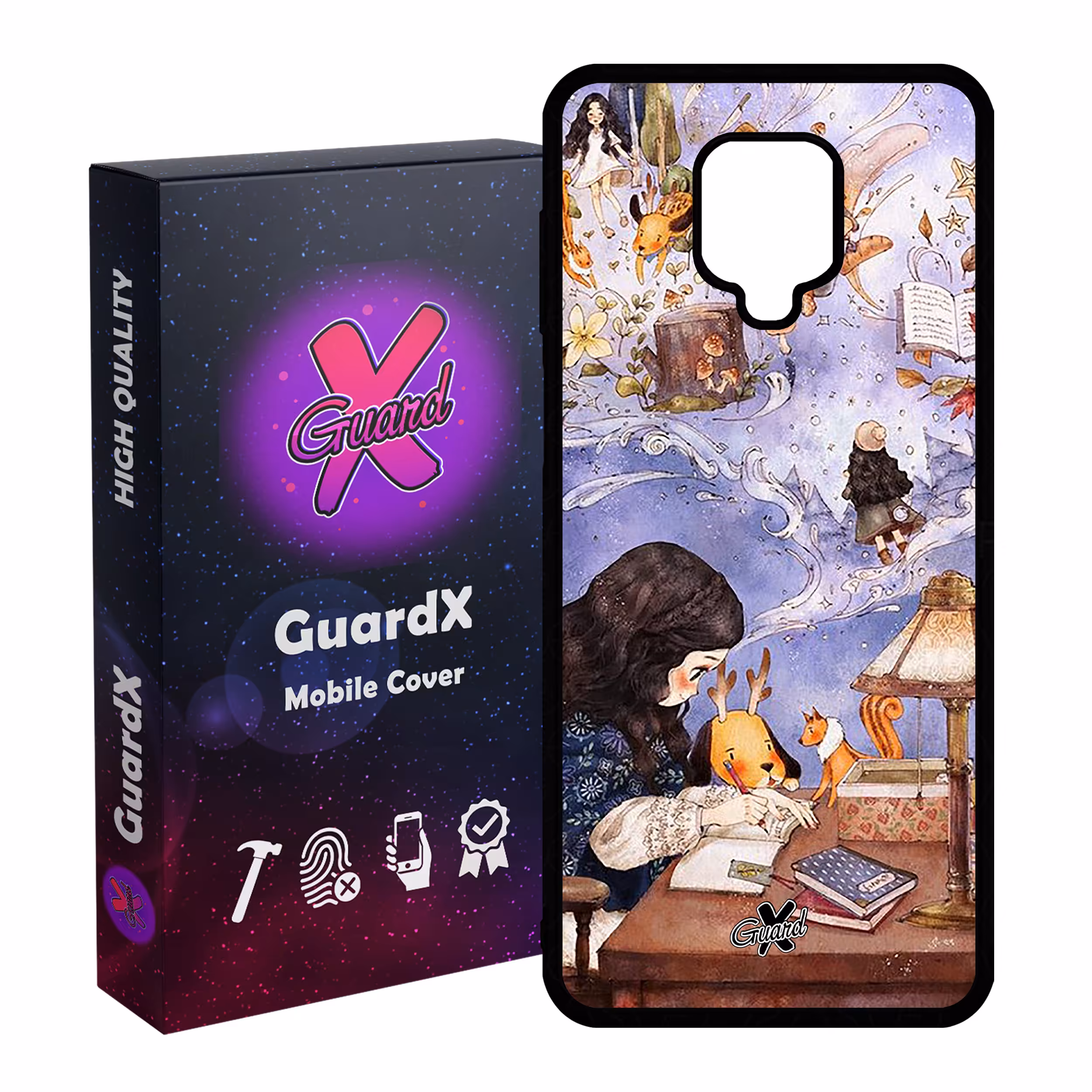 کاور گارد ایکس طرح دختر مدل Glass10293 مناسب برای گوشی موبایل شیائومی Redmi Note 9S / Note 9 Pro / Note 9 Pro Max