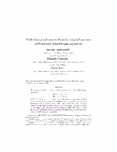 خرید و دانلود نسخه کامل کتاب Multi-bump solitons to linearly coupled systems of nonlinear Schrödinger equations