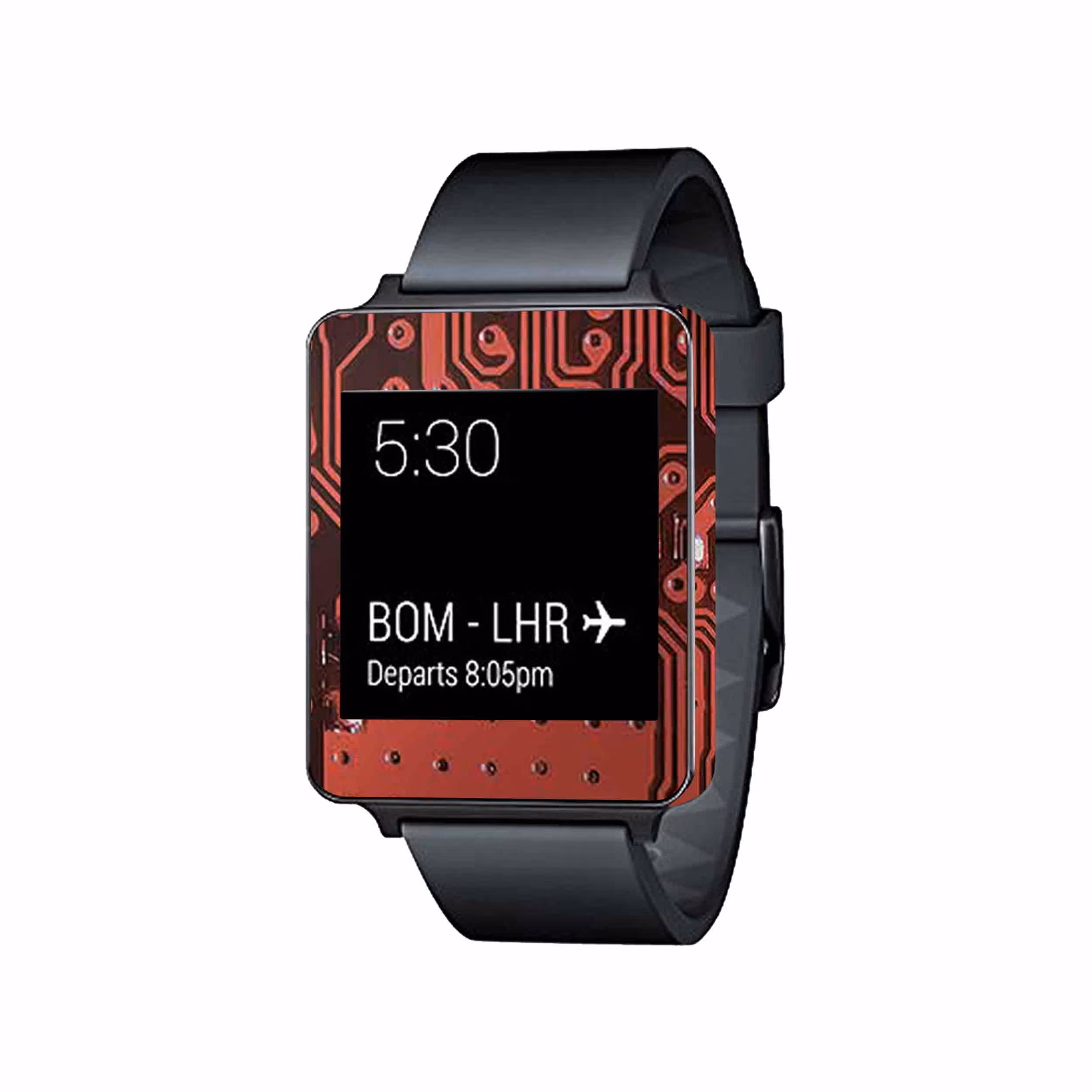 برچسب ماهوت طرح Red Printed Circuit Board مناسب برای ساعت هوشمند ال جی G Watch