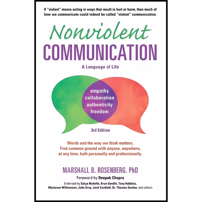 کتاب زبان اصلی Nonviolent Communication انتشارات PuddleDancer Press