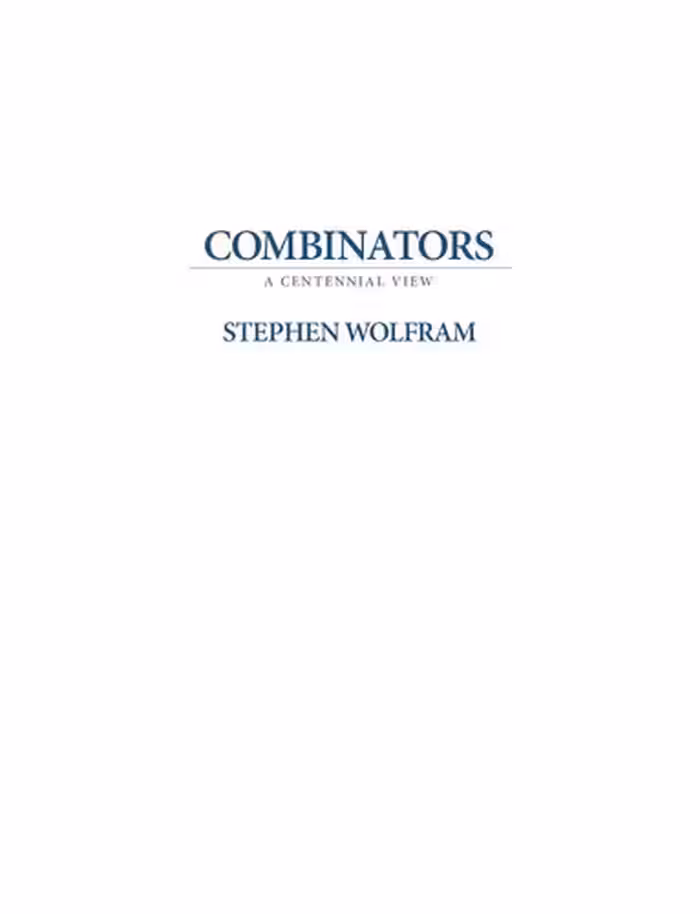 خرید و دانلود نسخه کامل کتاب Combinators: A Centennial View