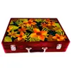 جعبه هدیه چوبی مدل چمدان طرح بهاری کد WSL539