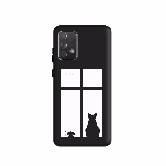 کاور طرح گربه مینیمال کد 830 مناسب برای گوشی موبایل سامسونگ Galaxy A72