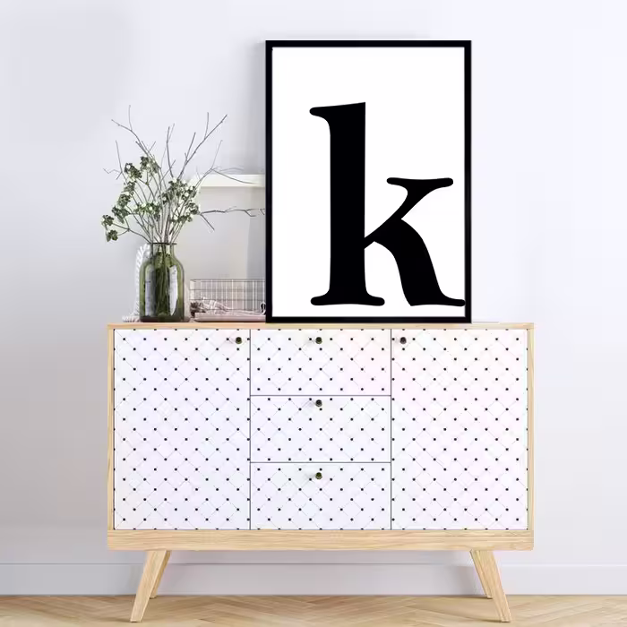 تابلو مدل حروف طرح k
