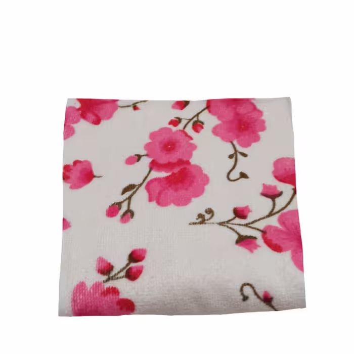 حوله دستی مدل گل کد 50 سایز 45x75 سانتیمتر