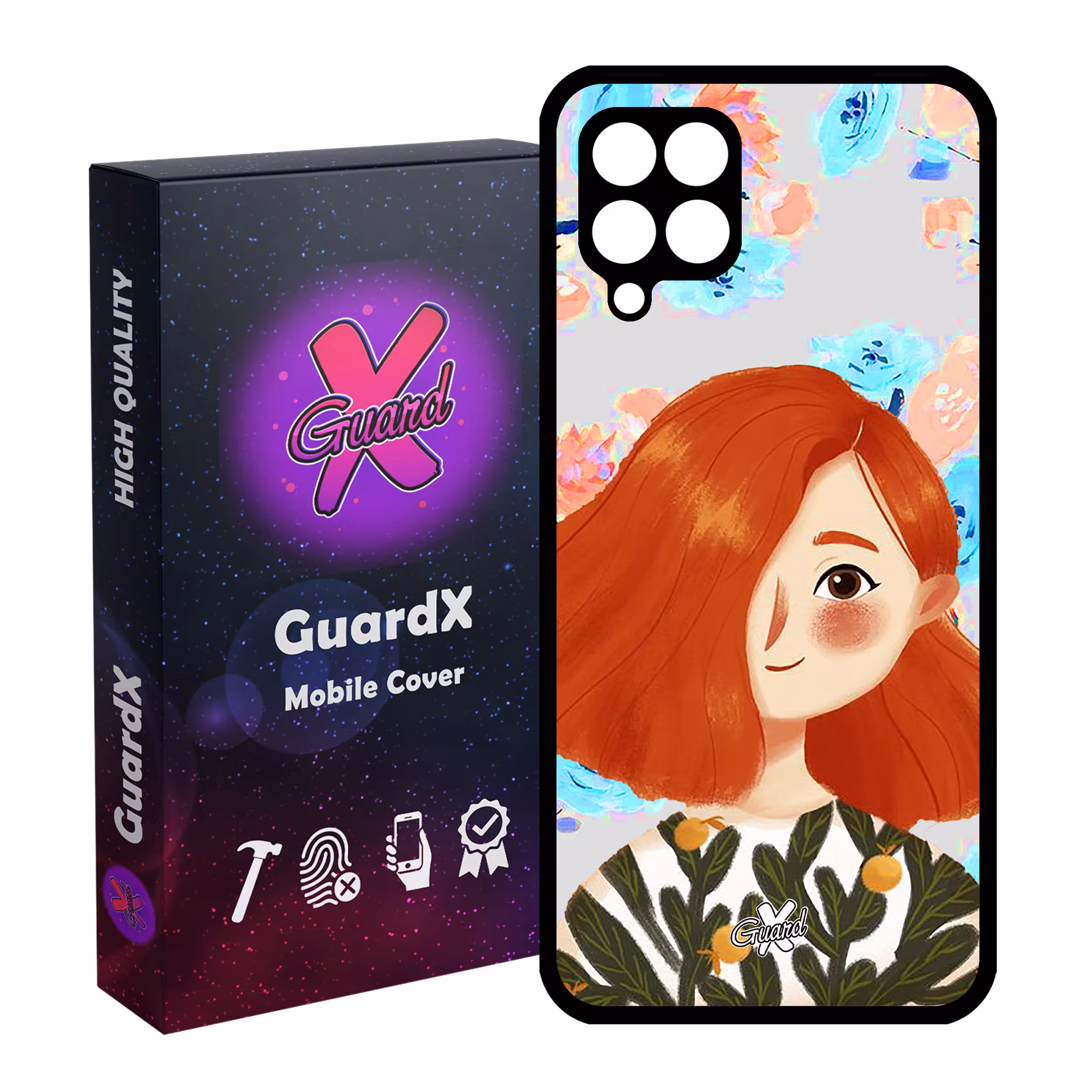 کاور گارد ایکس طرح دختر مدل Glass10324 مناسب برای گوشی موبایل سامسونگ Galaxy A12