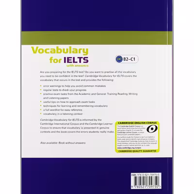کتاب Cambridge English Vocabulary For Ielts With Answers اثر Pauline Cullen انتشارات Cambridge