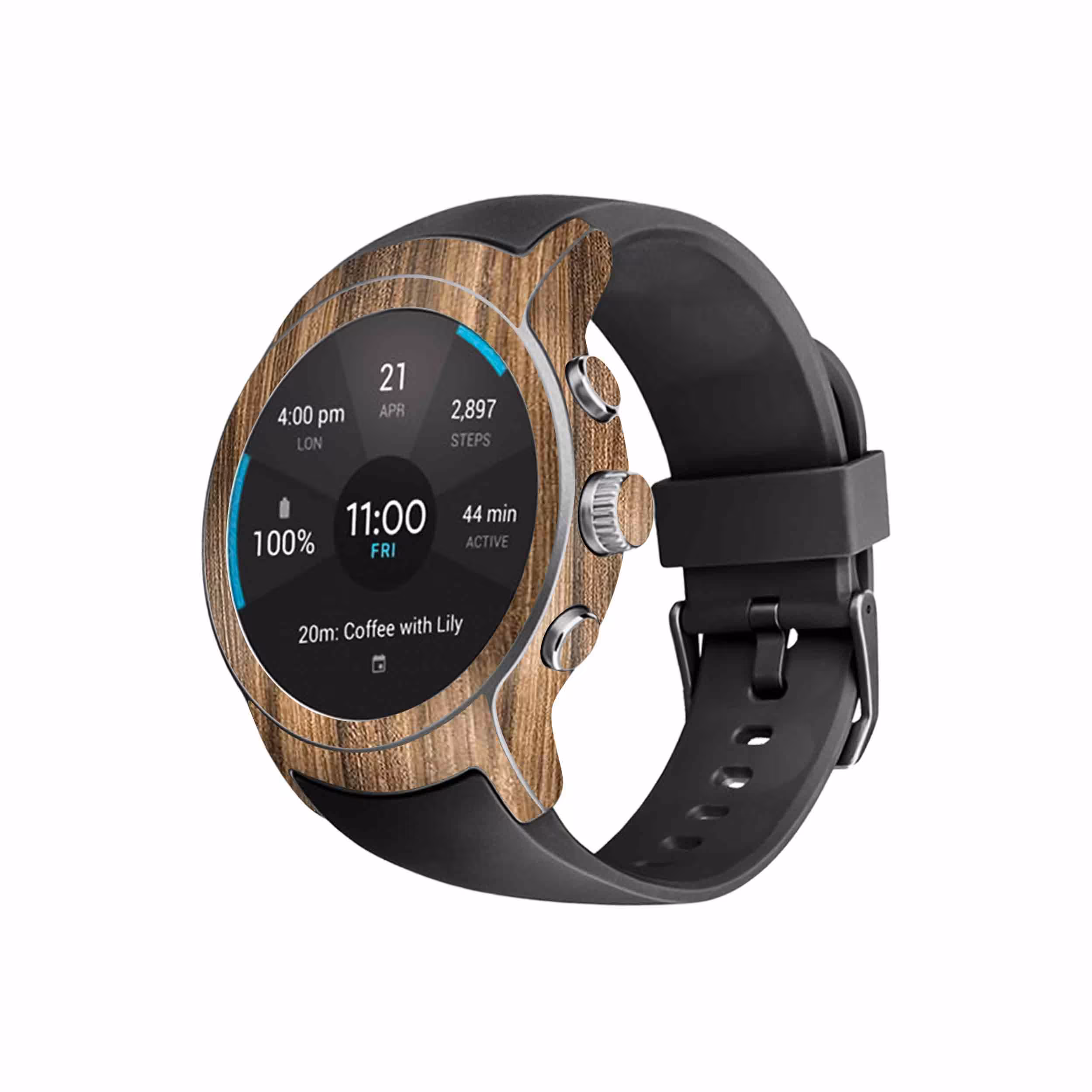 برچسب ماهوت طرح Light Walnut Wood مناسب برای ساعت هوشمند ال جی Watch Sport