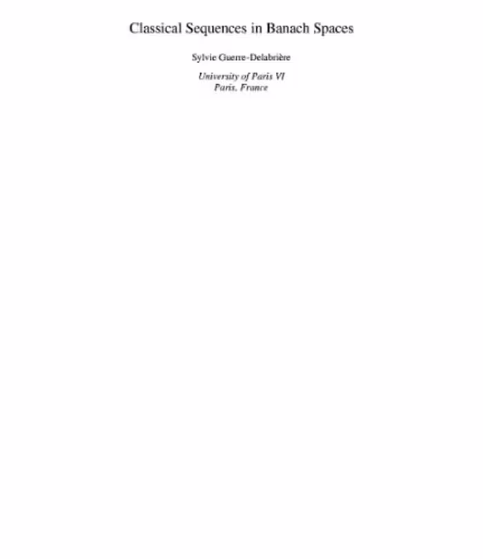 خرید و دانلود نسخه کامل کتاب Classical sequences in Banach spaces