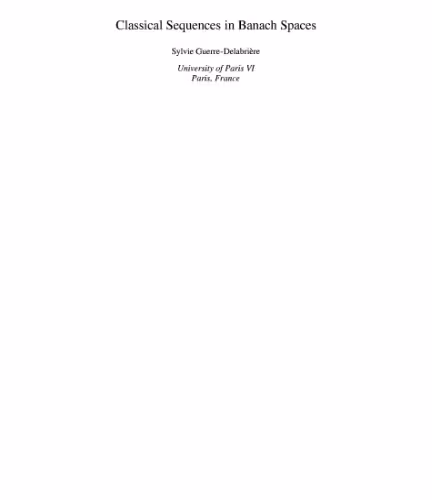 خرید و دانلود نسخه کامل کتاب Classical sequences in Banach spaces