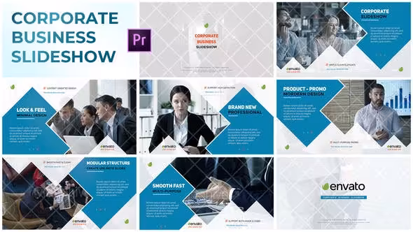 دانلود پروژه اسلایدشو پریمیر پرو Corporate Business Slideshow