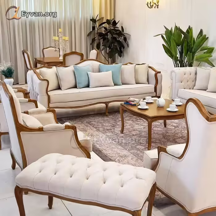 ست کامل مبل راحتی | نتوکلاسیک کوئین مدل mk3015