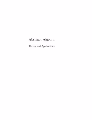 خرید و دانلود نسخه کامل کتاب Abstract Algebra: Theory and Applications