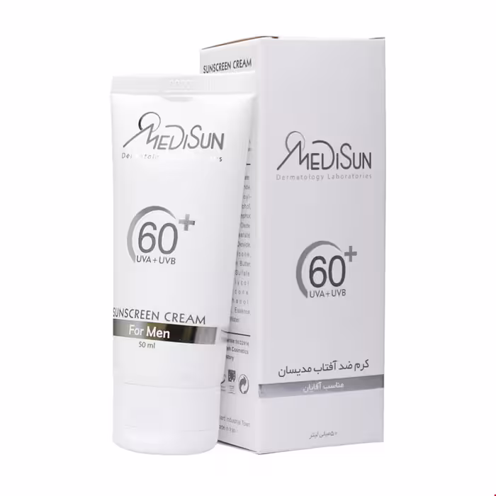 کرم ضد آفتاب آقایان SPF60  مدیسان 50 میلی لیتری