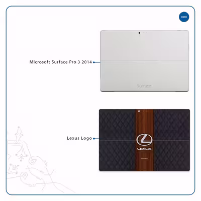 برچسب پوششی ماهوت مدل Lexus-Logo مناسب برای تبلت مایکروسافت Surface Pro 3 2014