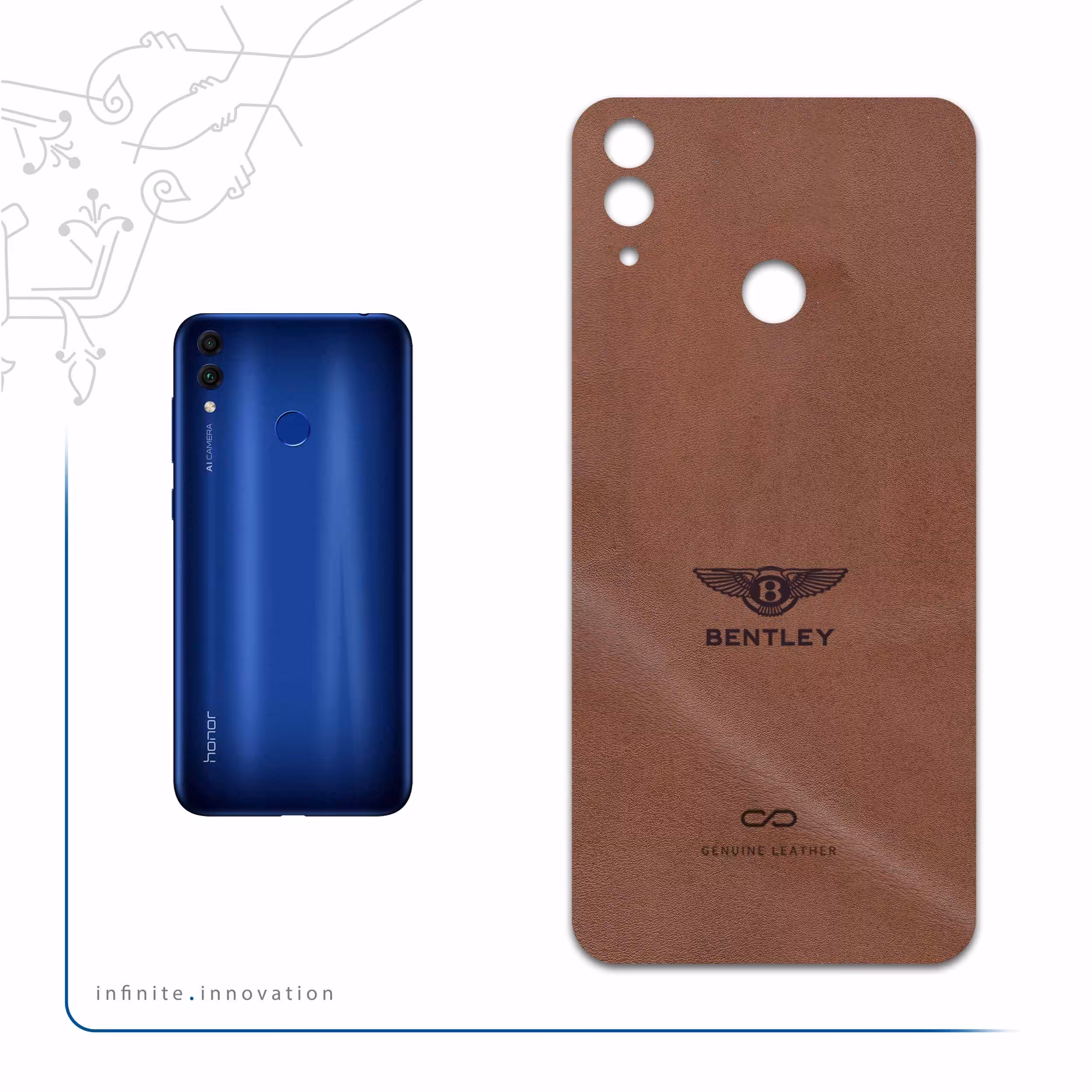برچسب پوششی ماهوت مدل MNL-BNTLY مناسب برای گوشی موبایل آنر 8C