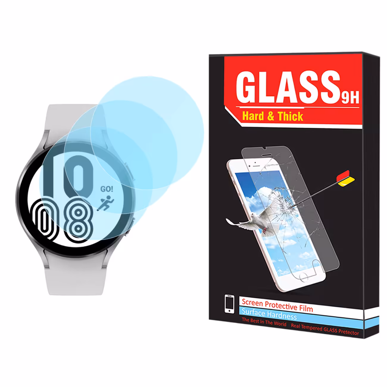 محافظ صفحه نمایش نانو هارد اند تیک مدل NHT مناسب برای ساعت هوشمند سامسونگ Galaxy Watch 4 40mm بسته سه عددی