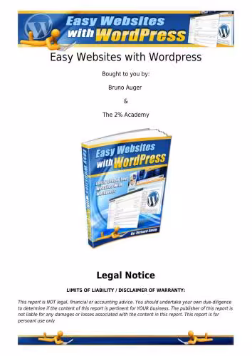 خرید و دانلود نسخه کامل کتاب Easy websites with Wordpress