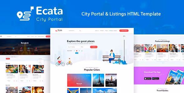 دانلود قالب اچ تی ام ال Ecata