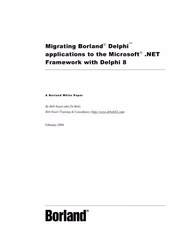 خرید و دانلود نسخه کامل کتاب Delphi 8: Migrating Delphi applications to the Microsoft. NET Framework with Delphi 8
