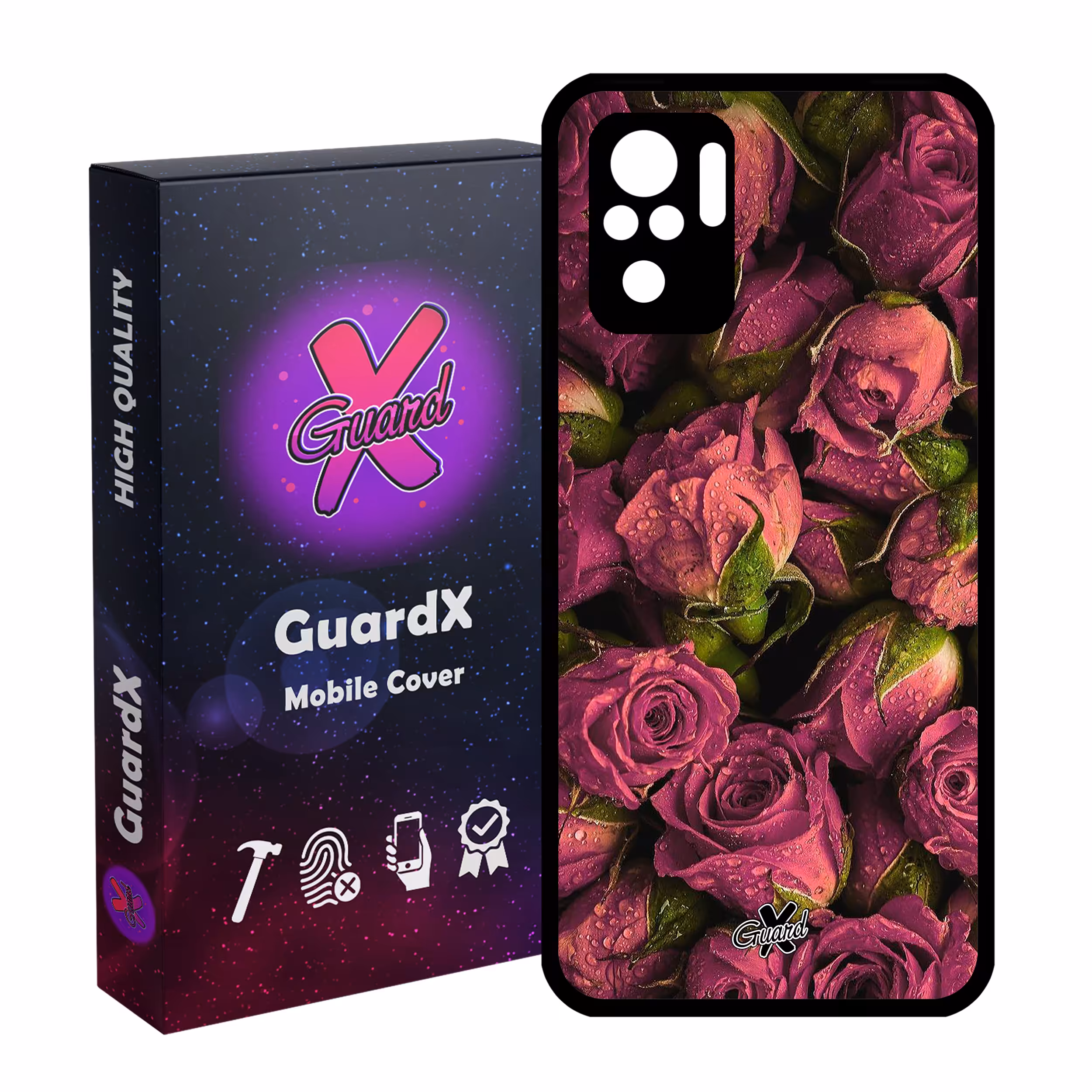 کاور گارد ایکس طرح Flower مدل Glass10006 مناسب برای گوشی موبایل شیائومی Redmi Note 10 4G / Note 10S