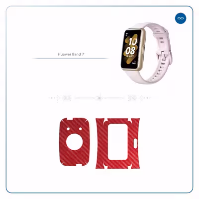 برچسب ماهوت طرح Red-Fiber مناسب برای ساعت هوشمند هوآوی Band 7