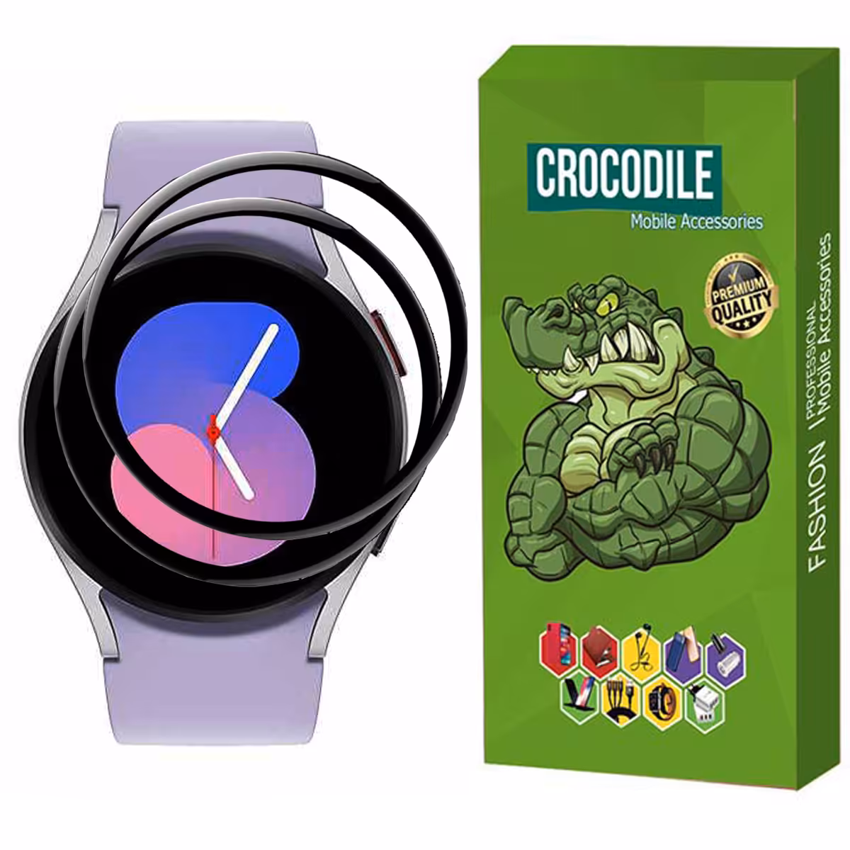 محافظ صفحه نمایش کروکودیل مدل C-PWM مناسب برای ساعت هوشمند سامسونگ Samsung Watch 5 44mm  بسته 2 عددی