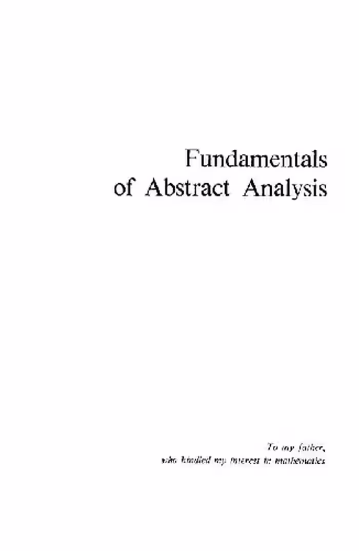 خرید و دانلود نسخه کامل کتاب Fundamentals of Abstract Analysis