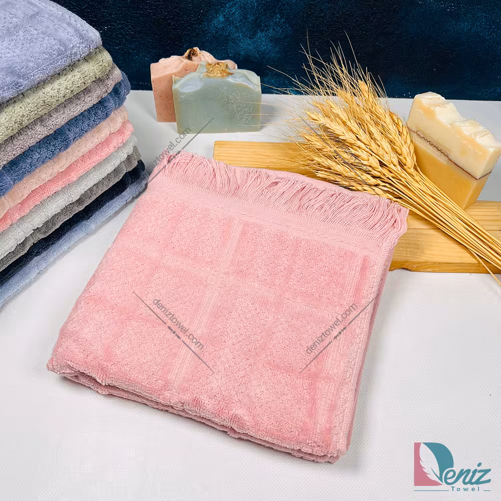 حوله دستی طرح مارتا رنگ کالباسی
