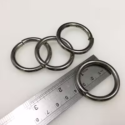 یراق کیف دوزی مدل گرد کد Steel-3Cm بسته 4 عددی