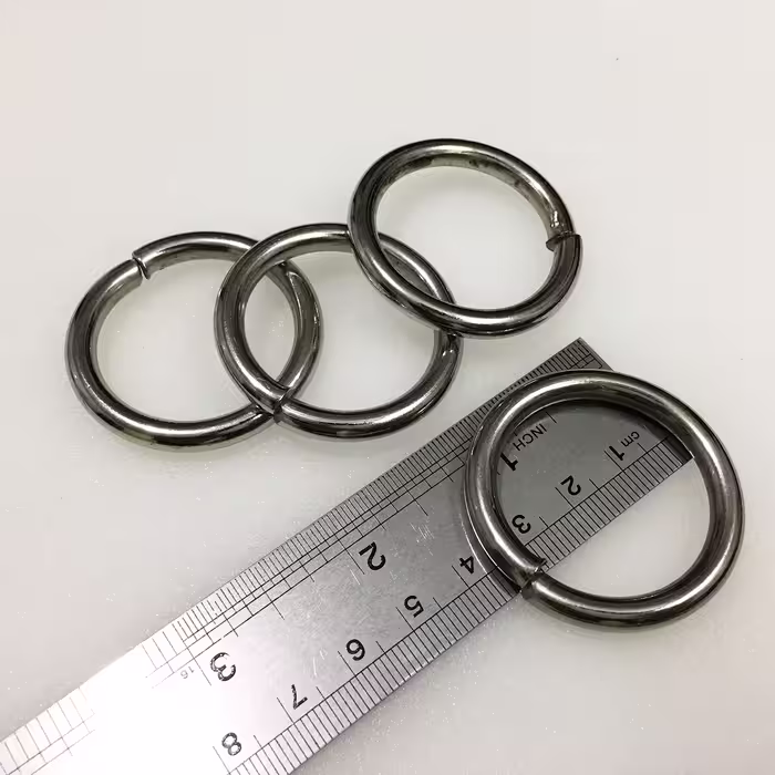 یراق کیف دوزی مدل گرد کد Steel-3Cm بسته 4 عددی