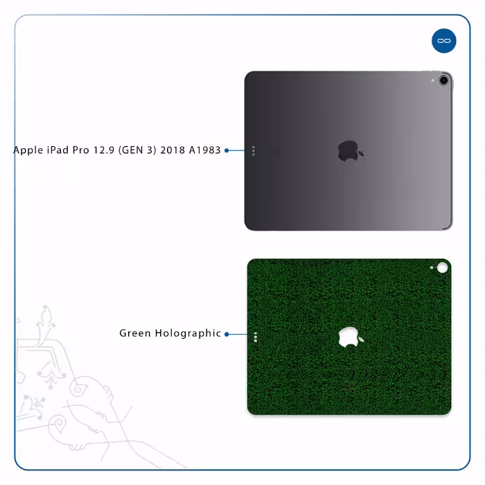 برچسب پوششی ماهوت مدل Green-Holographic مناسب برای تبلت اپل iPad Pro 12.9 (GEN 3) 2018 A1983