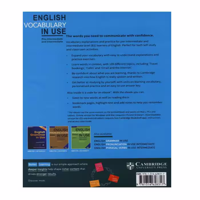 کتاب English Vocabulary In Use Pre-Intermediate اثر Stuart Redman انتشارات الوندپویان