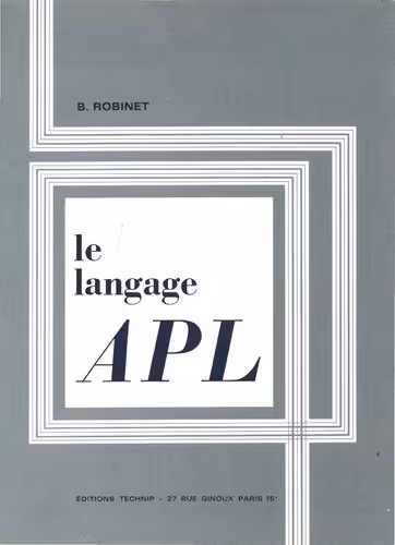 خرید و دانلود نسخه کامل کتاب Le langage APL