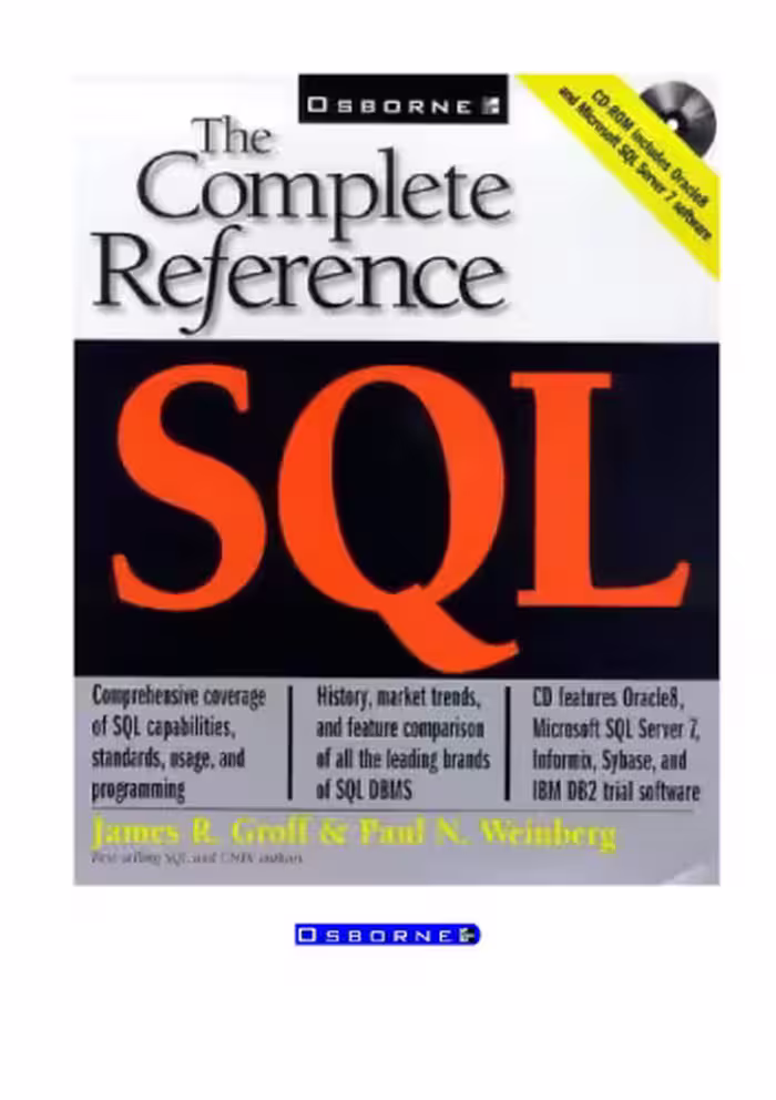 خرید و دانلود نسخه کامل کتاب SQL, the complete reference