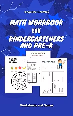 خرید و دانلود نسخه کامل کتاب Math Workbook for Kindergarteners and PreK: Worksheets and Games -   PDF