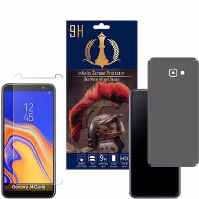 برچسب پوششی اینفینیتی مدل PRO MAX مناسب برای گوشی موبایل سامسونگ Galaxy J4 CORE به همراه محافظ صفحه نمایش