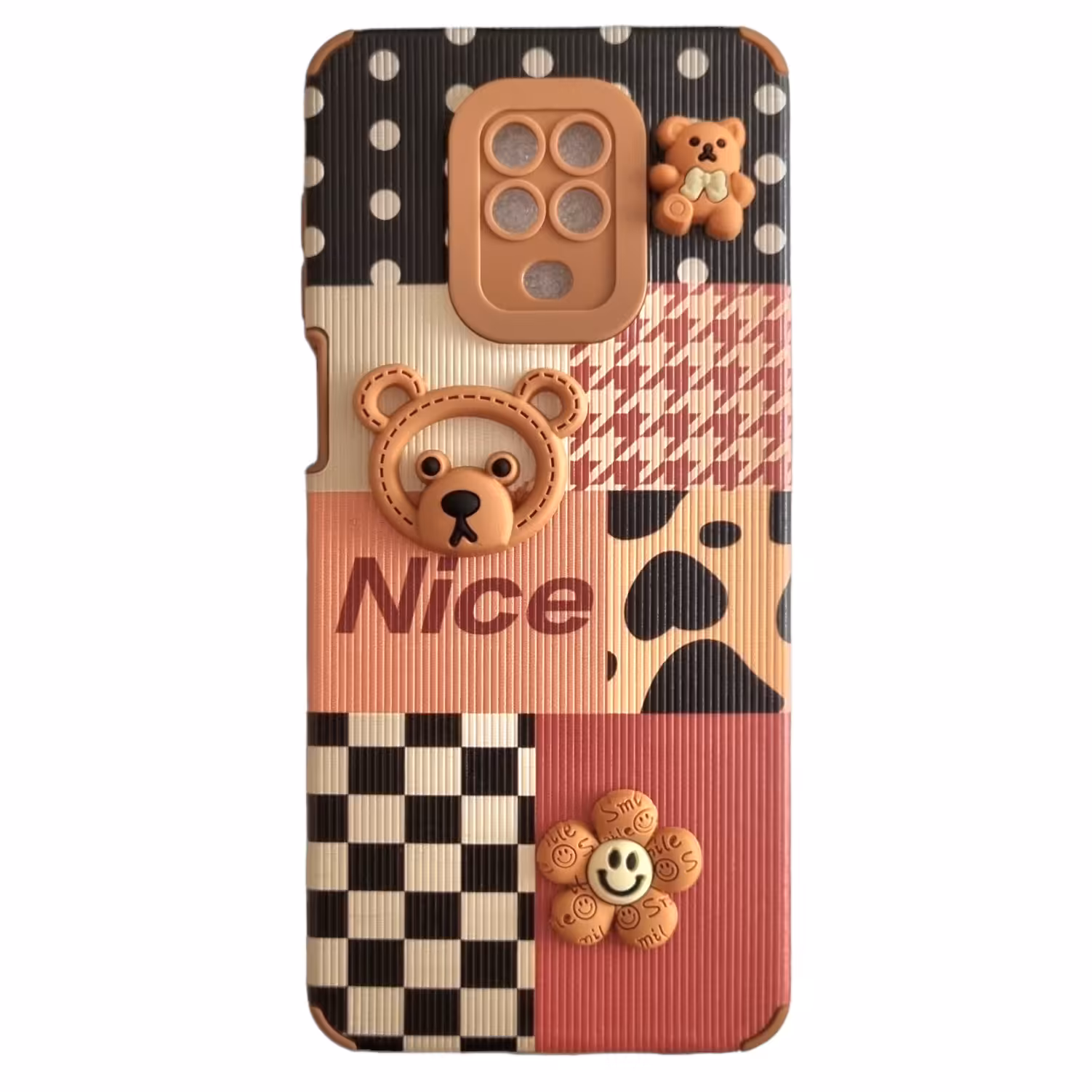 کاور طرح تدی خرسی مدل nice مناسب برای گوشی موبایل شیائومی Redmi Note 9S / Note 9 pro / Note 10 lite