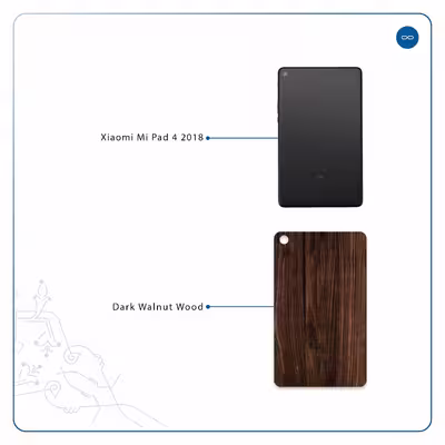 برچسب پوششی ماهوت مدل Dark Walnut Wood مناسب برای تبلت شیائومی Mi Pad 4 2018