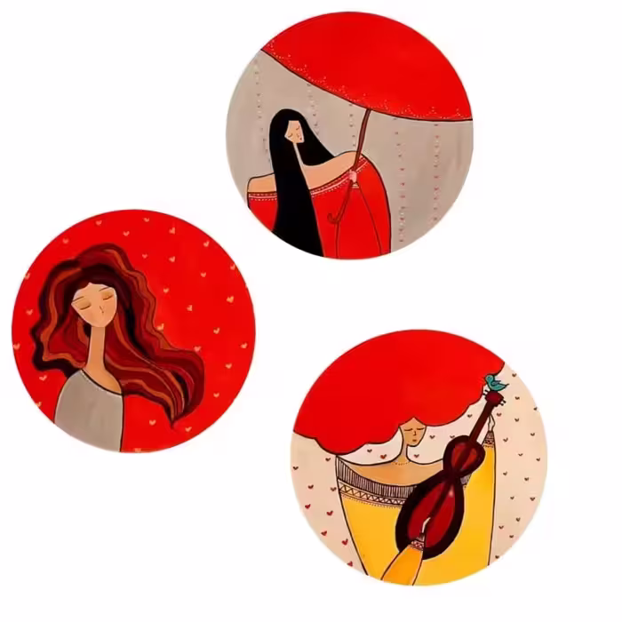 دکوری دیواری  فانتزی سه عددی دخترانه زیبا
