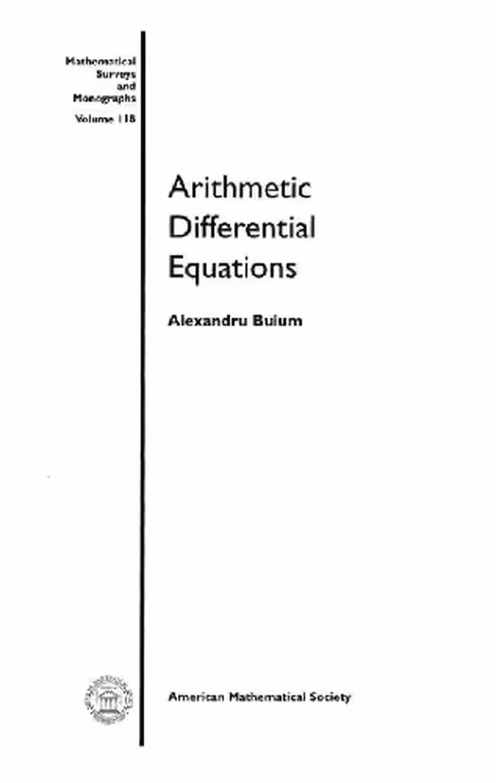 خرید و دانلود نسخه کامل کتاب Arithmetic differential equations