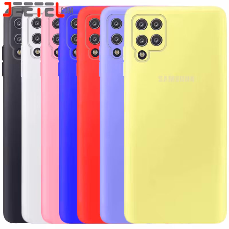 کاور سیلیکونی تک رنگ اورجینال Samsung Galaxy A22 4G مدل پاک کنی اصل (متریال ویتنام)