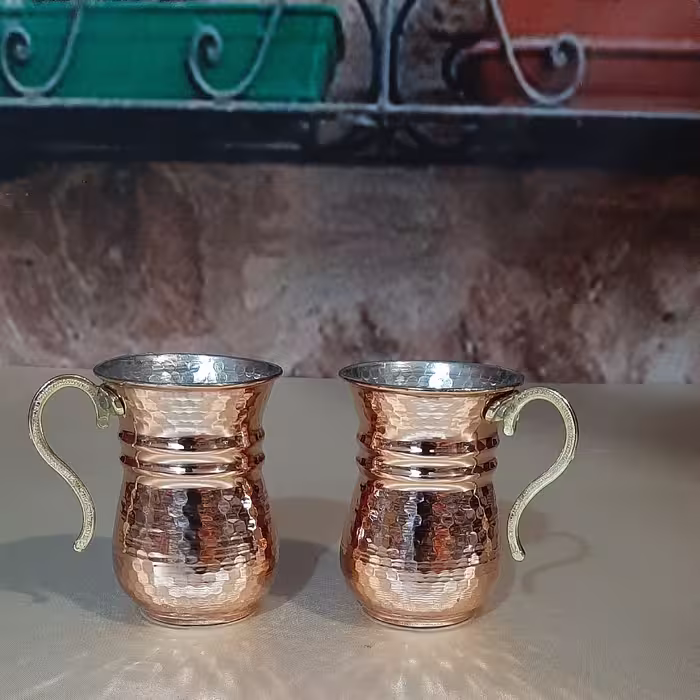 لیوان مسی کمر باریک